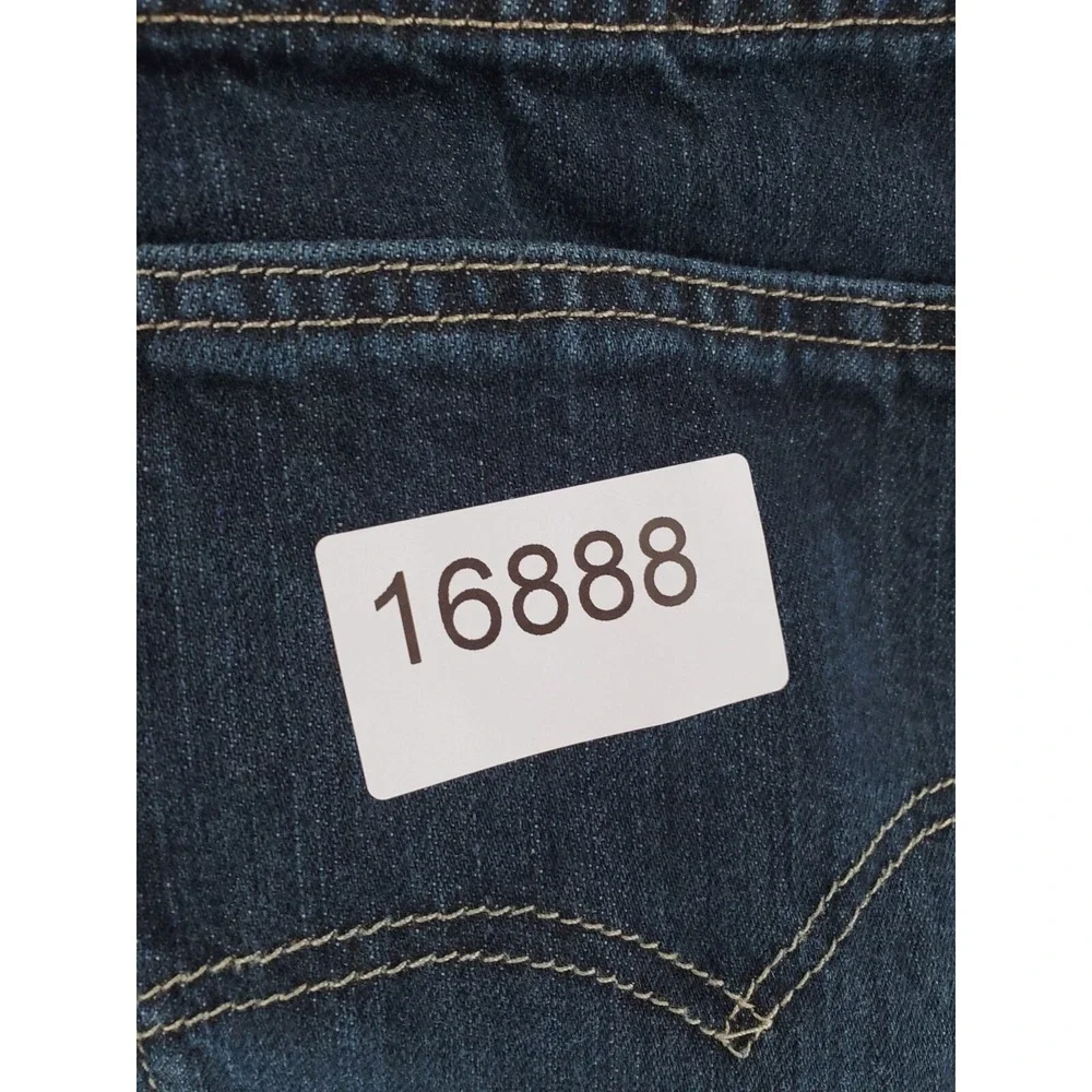 Levis 501 Jeans Mens 44x32 Blue Original Straight Button Fly Dark Wash Work Pant